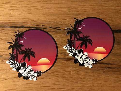 Surfer stickers beach - 2x, surf