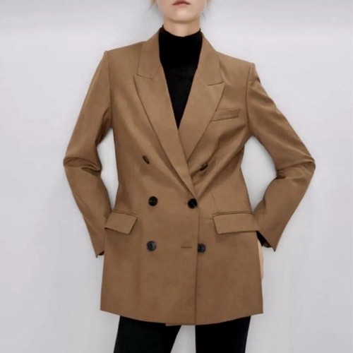 Zara blazer brown toffee - zara,