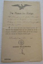 1905 IMPERIAL GERMAN DOCUMENT - Kaiser Deutsch Dusseldorf Official Stamp