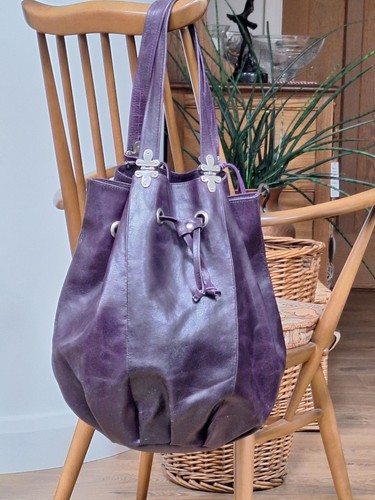 Ditomo purple leather - , hobo