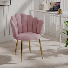 Velvet Armchair with Gold Legs