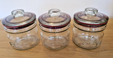 Kilner Glass Storage Jars (Set of 3) with Push On Lids. 0.6 litre volume