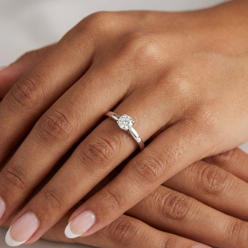 Engagement ring 18k white gold - engagement,