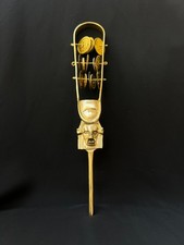 Hathor Cow Head Brass Sistrum