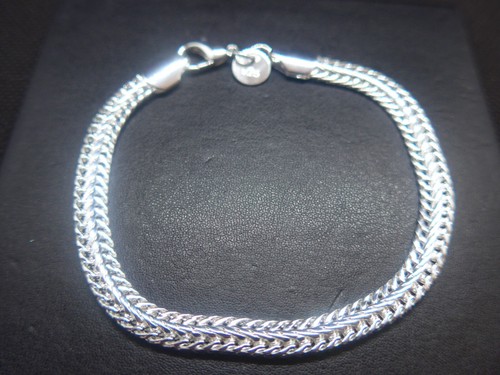 Silver flat snake - flat, chain