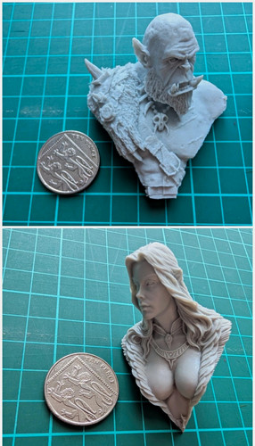 Unpainted grey resin fantasy - grey,