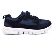 Mens Lightweight Trainers Mens Memory Foam Shoes Mens Touch Fasten Trainers Navy