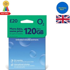 O2 UK Prepaid SIM: 40GB + 80GB