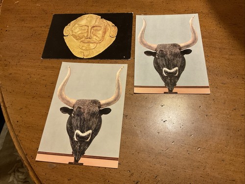 Three postcards ancient - three,