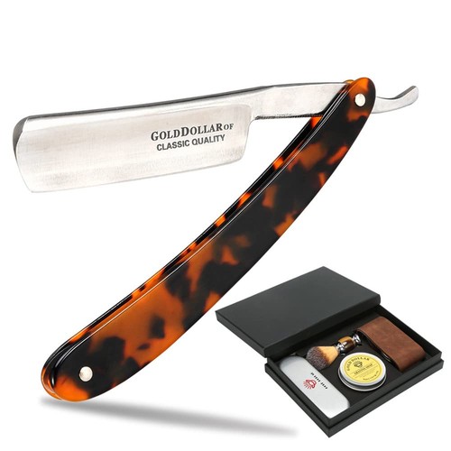 Straight razor kit gold dollar - gold,