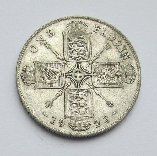 George 1923 silver florin 2 - v,