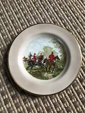 Palissy Plate - Royal Worcester Petite collection 8cm Hunting Scene Vintage