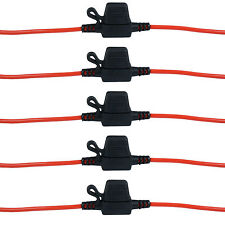 5 x In-line Mini Blade Fuse Holder Splash Proof 12V 20A Fuses Car Auto