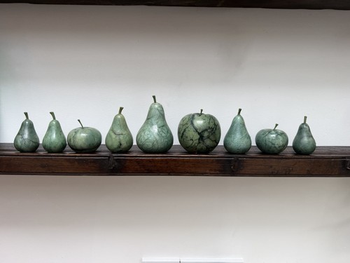 Nine green italian alabaster - italian,