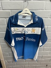 Hull FC 2008 Away Shirt Rugby League Blue Men's signed