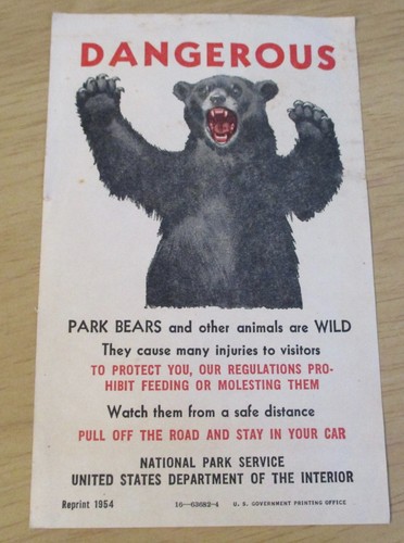 Vtg 1954 national - 1954, warning