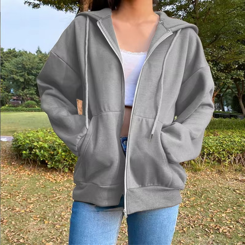 Ladies zip hoodie fleece - up,