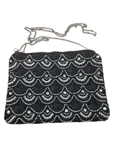 Matalan black silver beaded - silver,