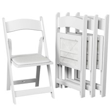 White Folding Chairs–Resin