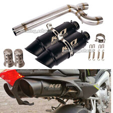 For Yamaha FZ6 FZ6N FZ6S 2004-2011 Mid Exhaust Pipe Slip On Muffler Baffle Tips