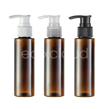 3Pcs 100ml Amber Empty Plastic