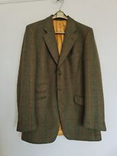 Magee England Huntsman Jacket Mens Blazer Khaki Green Tartan New Wool Tweed 40/L
