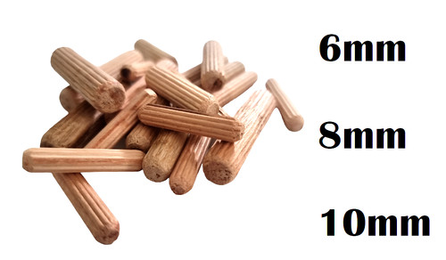 Wooden dowels 6mm - wooden, 8mm