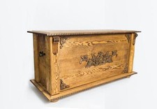 Wooden Vintage Blanket Trunk