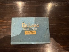 Hair Pins De Long in box Brown 4 Sizes - No 111 Vintage 1940s X 8 New Pins