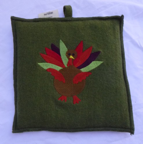 Crate barrel green felt - barrel,