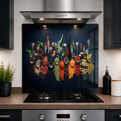 Printed glass kitchen - glass,