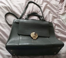 Jasper Conran Grey Faux Leather Mock Croc multiway Grab Shoulder Bag Handbag