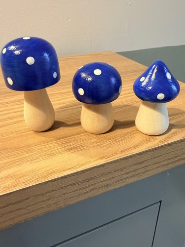 Trio navy blue wooden - of,