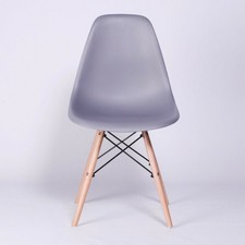 Eiffel Mustard Yellow Wooden Legs Dining Chair Office Vanity Chair