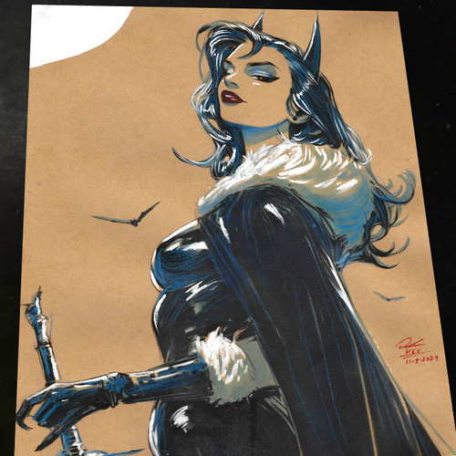 Batgirl art print signed - print,