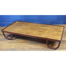 A Vintage Retro Industrial Waxed Steel & Pine Pallet Tray Coffee Table or Stand