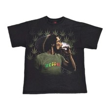 Zion Rootswear Bob Marley T Shirt Size Medium Black Graphic Print Reggae Rasta 