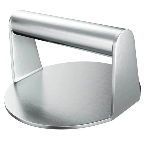 Burger press round - round, stainless