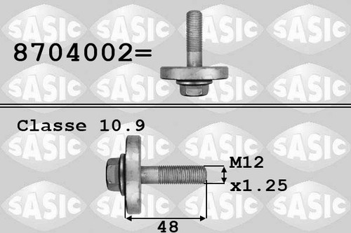 Sasic 8704002 pulley - bolt, for