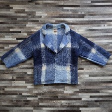 Vintage mohair coat blue - mohair,