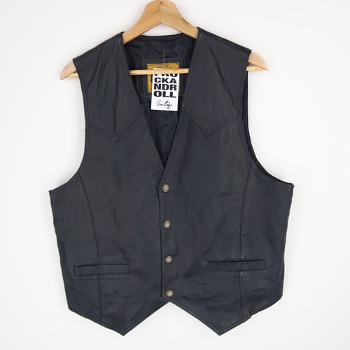 Vintage black leather