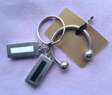 Mini Torque Bracelet Metal Key Ring Key Fob with original tag #4