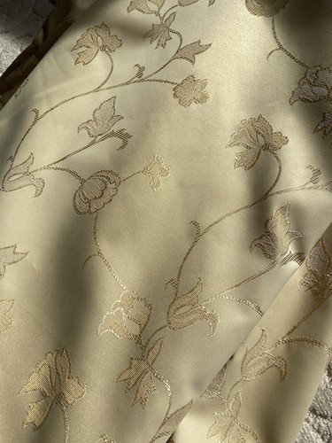 Elegant gold floral - floral, curtains
