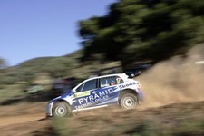 Francois Duval Skoda Action 2007 WRC Rally Car Motor Racing Old Photo