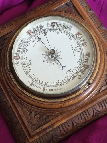 Antique barometer gothic - antique, dial