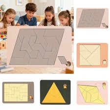 Irregular Shape Triangle Puzzle Wooden Jigsaw Brain Burning Challenge