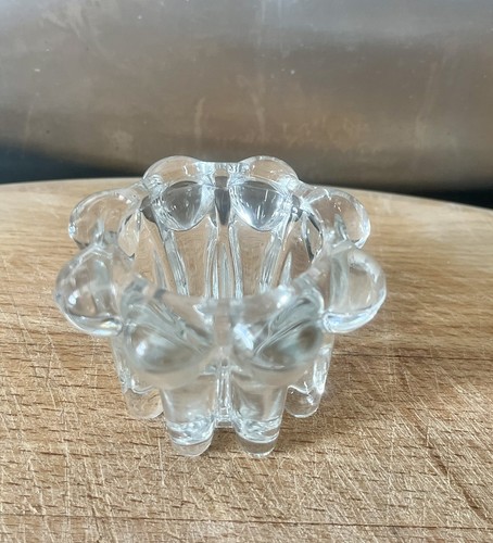 Glass candle holder - holder, vintage