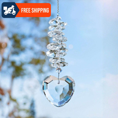 Heart crystal suncatcher - heart,