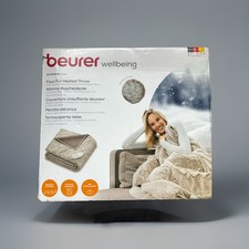 Beurer HD75  Nordic 180 x 130cm Electric Heated Blanket Throw Taupe Damaged Box
