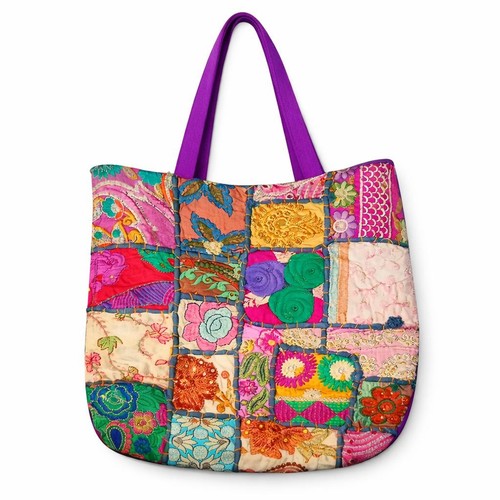 Patchwork shopper handbag bag